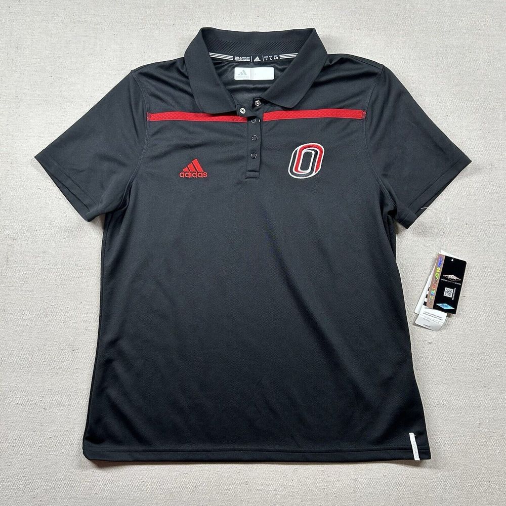 Adidas Performance Polo Women L Univeristy Nebraska Omaha Climalite Shock Energy